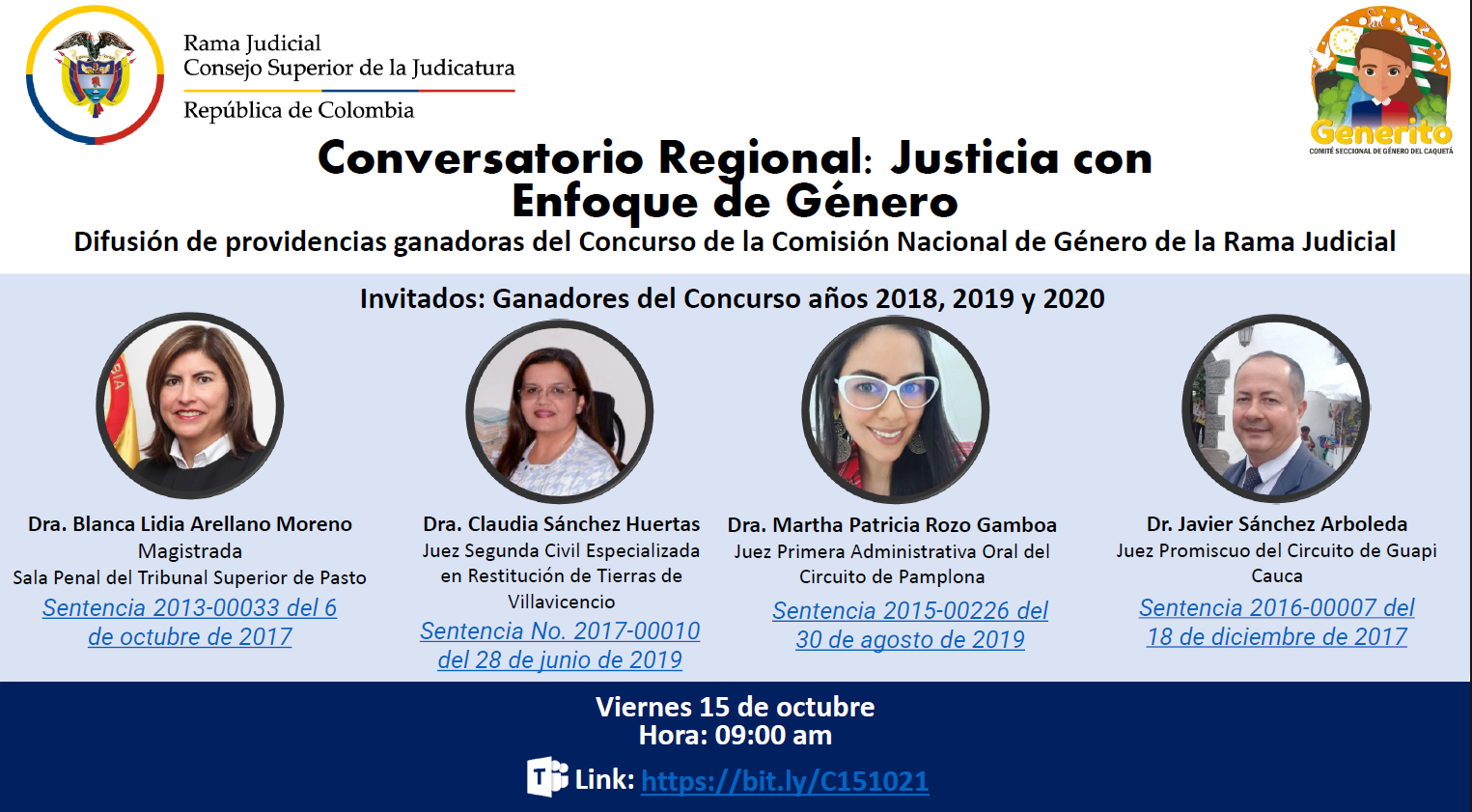 Conversatorio Regional: Justicia con enfoque de Género - Florencia Caquetá 15 octubre