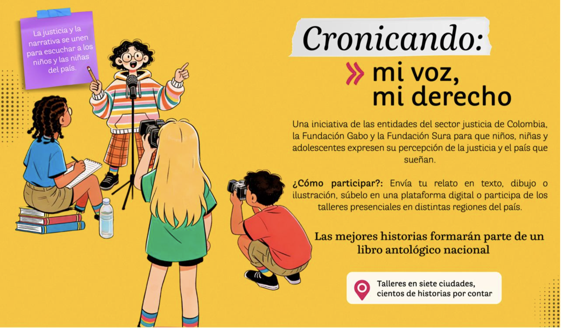 Cronicando: mi voz, mi derecho, un espacio desde la justicia para escuchar a los niños, las niñas y los adolescentes de todos los rincones país